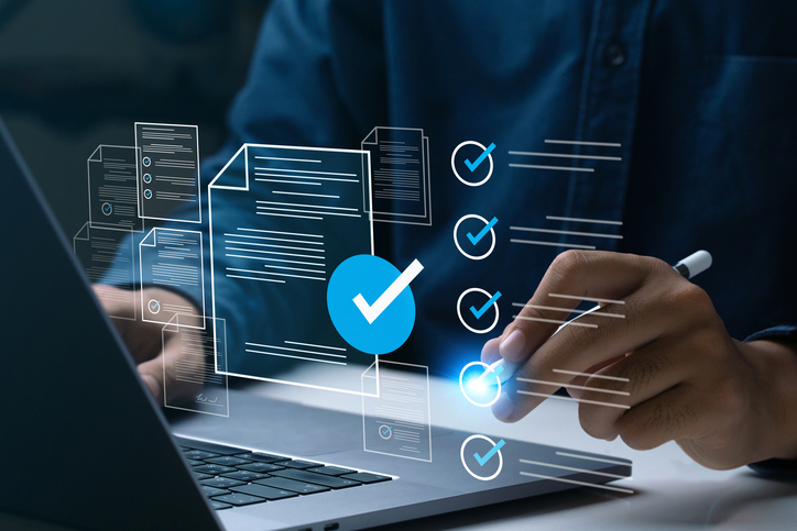 business-performance-checklist-businessman-using-laptop-online-survey-filling-out-check-digital-form-task-business-performance-monitoring-and-evaluation-online-survey-question-form-online-exam